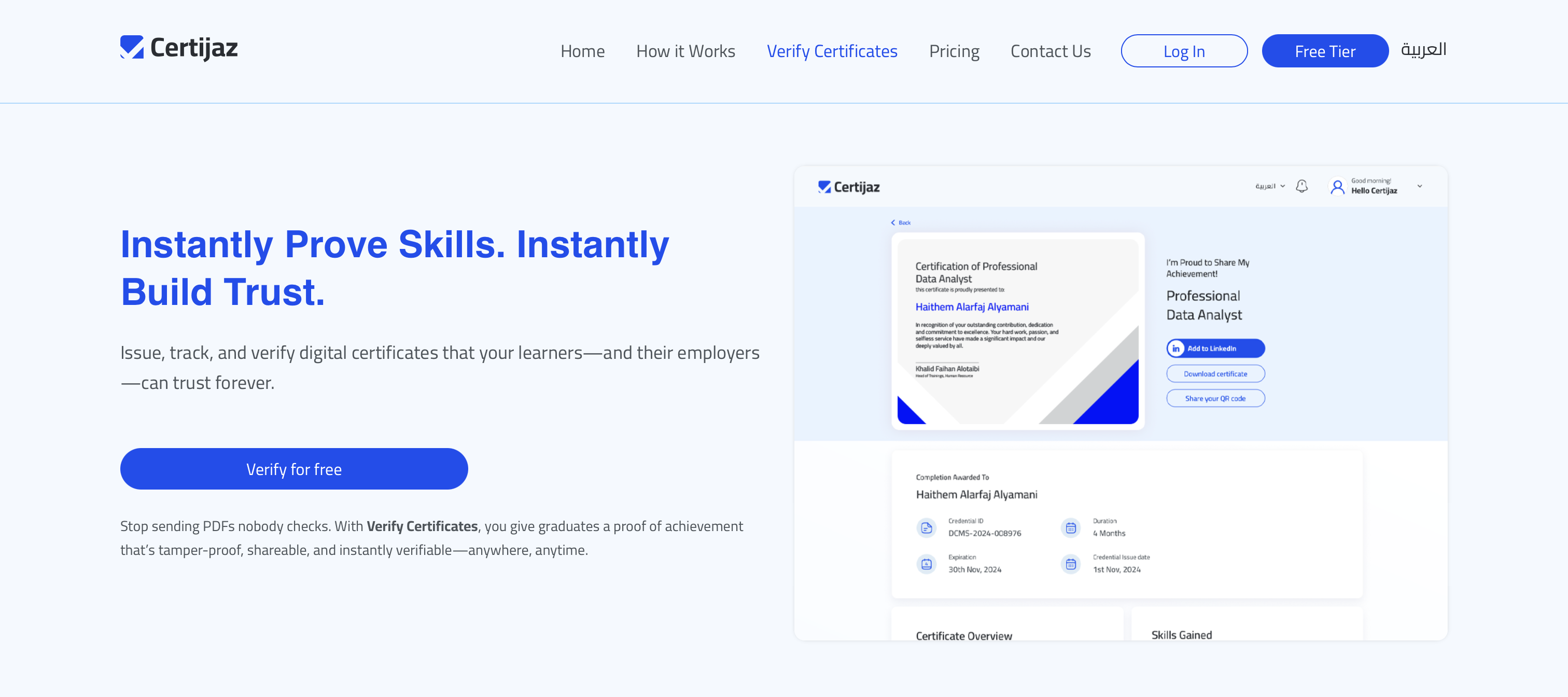 Verification page placeholder